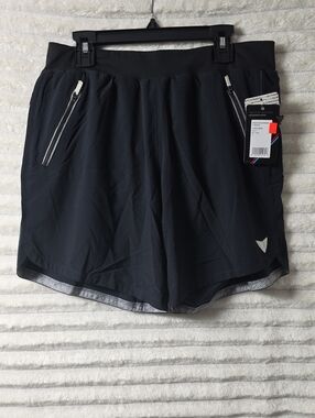 0543 Korsa Black Women's Athletic Shorts With Built In Underwear Liner; Small